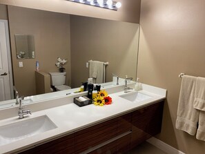 Haartrockner, Handtücher, Seife, Shampoo