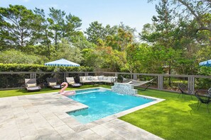 A heated pool - 30A Seacrest Beach Access | Private Pool/Golf Cart/Bikes & Steps to Beach | iDream Vacation (Inlet Beach)
