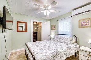 2 dormitorios, tabla de planchar con plancha, Internet y ropa de cama
