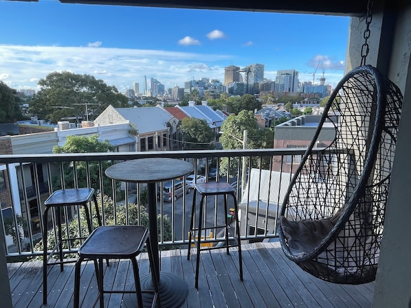 Economy Double Room, City View | Balcony view
