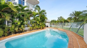 A heated pool