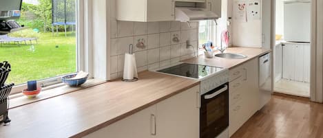 Fridge, oven, stovetop, dishwasher