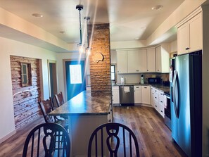 Microwave, oven, stovetop, dishwasher