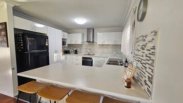 Microwave, oven, stovetop, dishwasher