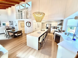 Private kitchen - Modern 4BR Escape • w/ Jeep Wrangler • Near Town • Patio, Fire Pit & Hot Tub (Tisbury)