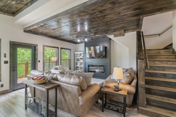 TV connectée, cheminée