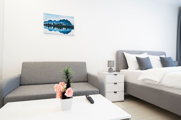 Chambre Standard double, balcon, vue sur la ville | Literie de qualité, lit avec matelas Select Comfort