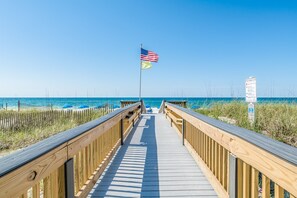 Vlak bij het strand