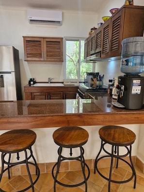 Apartamento, 2 quartos, sacada, vista para o jardim | Cozinha privada