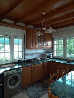 Microwave, oven, stovetop, dishwasher