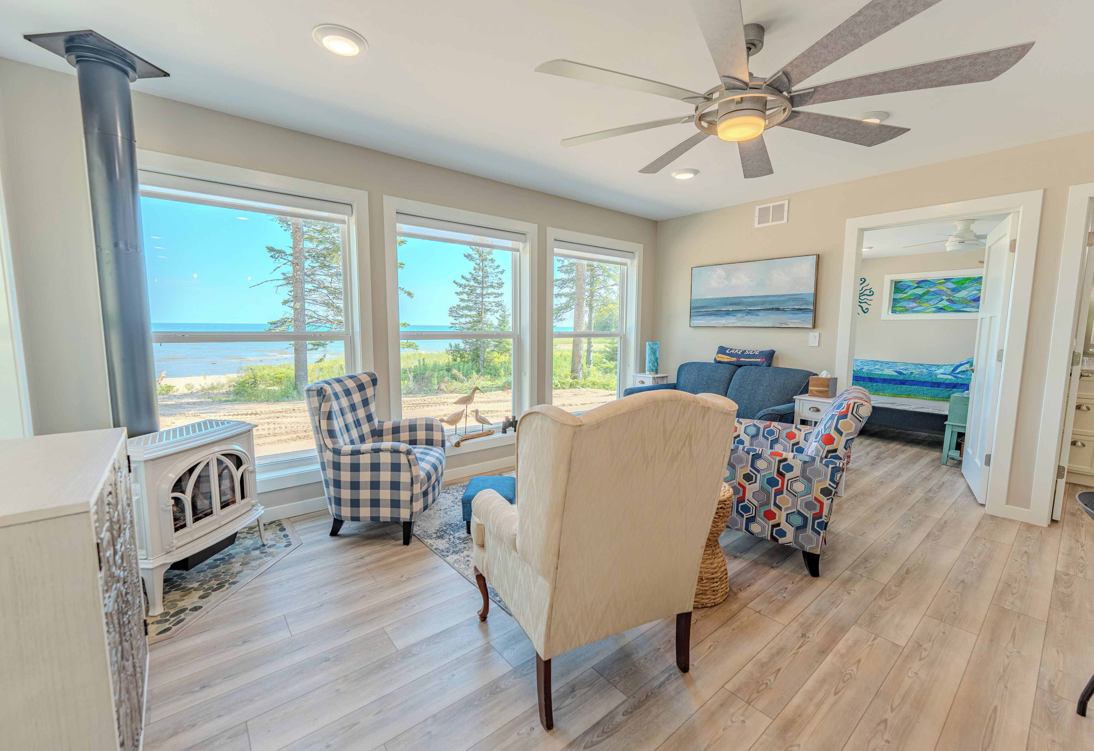 TV connectée, cheminée