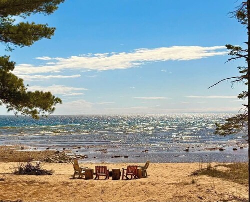 Michicove: Spring Mornings, Beach Walks, and Fireside Evenings