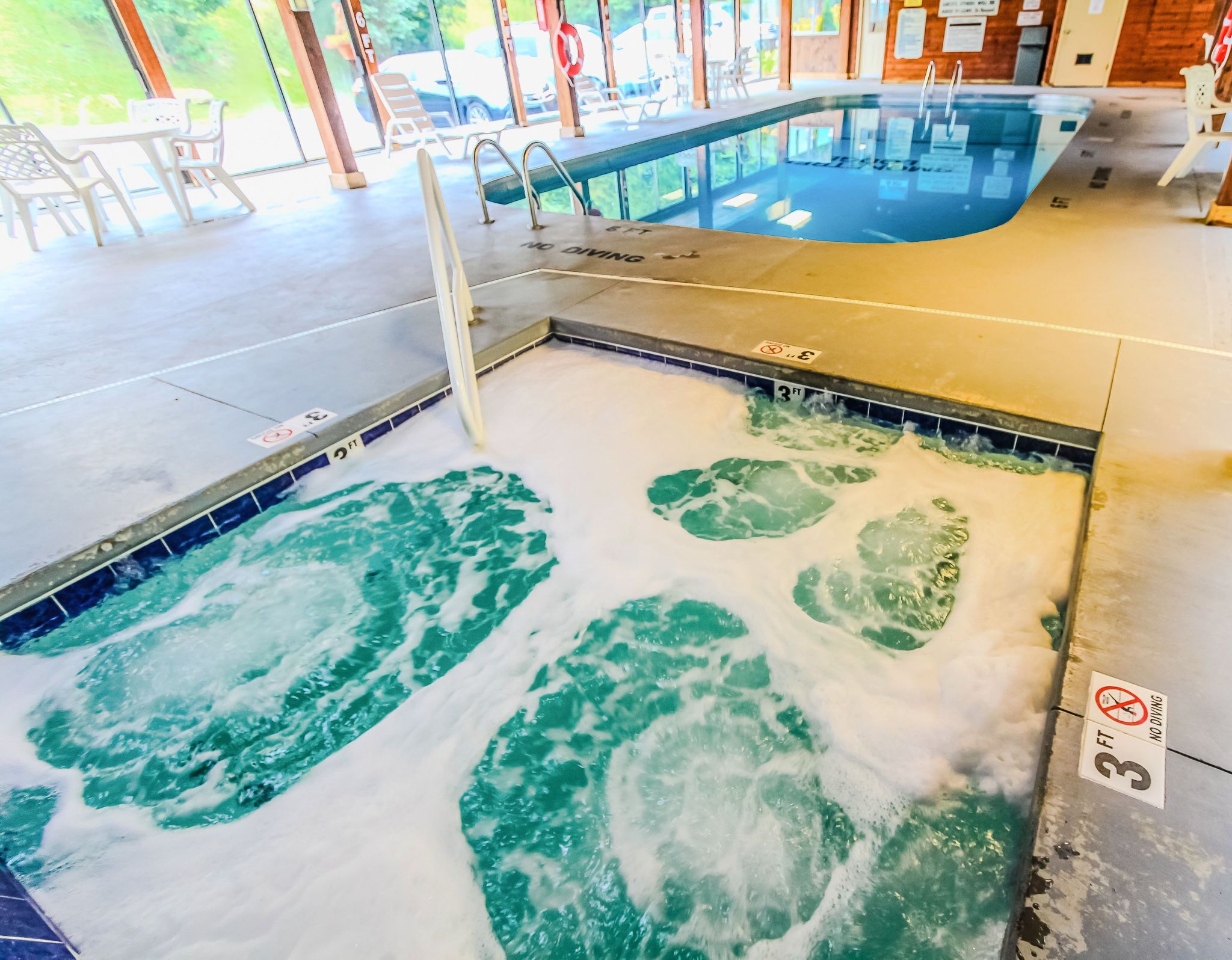 A heated pool