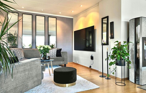 Smart TV, fireplace