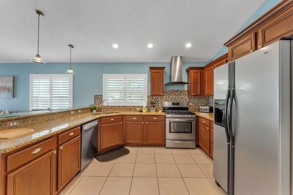 Microwave, oven, stovetop, dishwasher