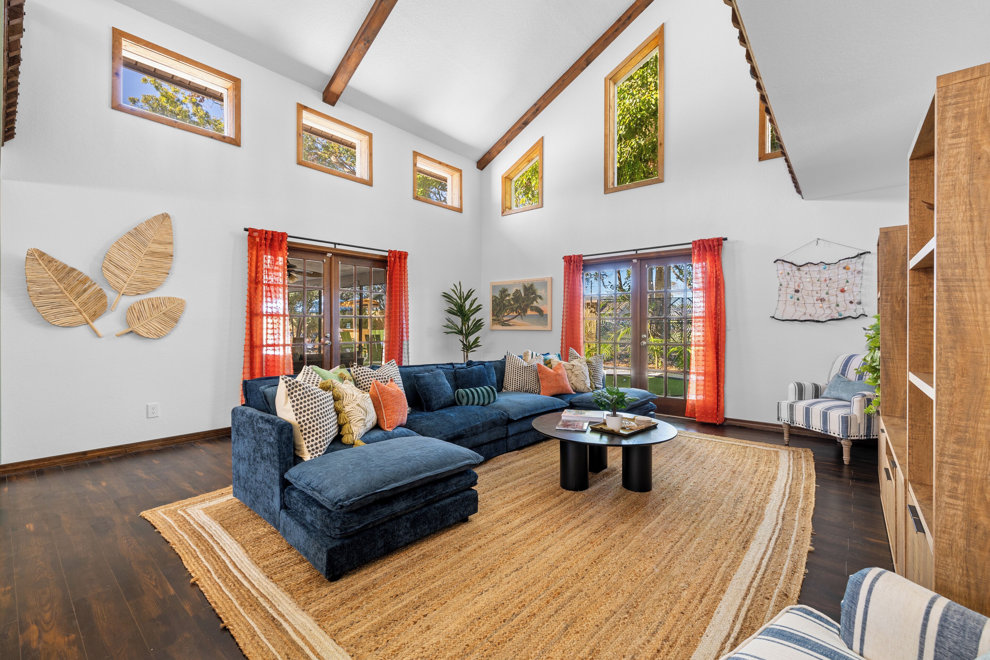 Smart TV, fireplace, video games, foosball