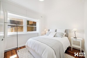 2 bedrooms, iron/ironing board, WiFi, bed sheets