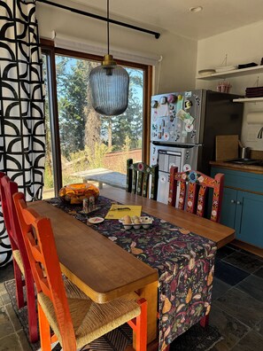 Dining - Cozy farm stay in an apartment with hot tub / forest & ocean view (Woodside)