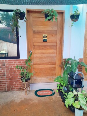Estudio Deluxe, vistas al jardín | 1 dormitorio, ropa de cama de alta calidad, edredones de plumas