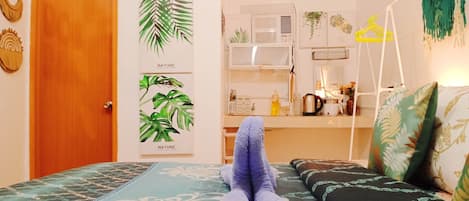 Studio Deluxe, vue jardin | Literie de qualité supérieure, couette en duvet d'oie