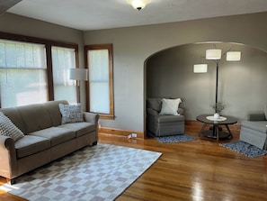 Fireplace, books