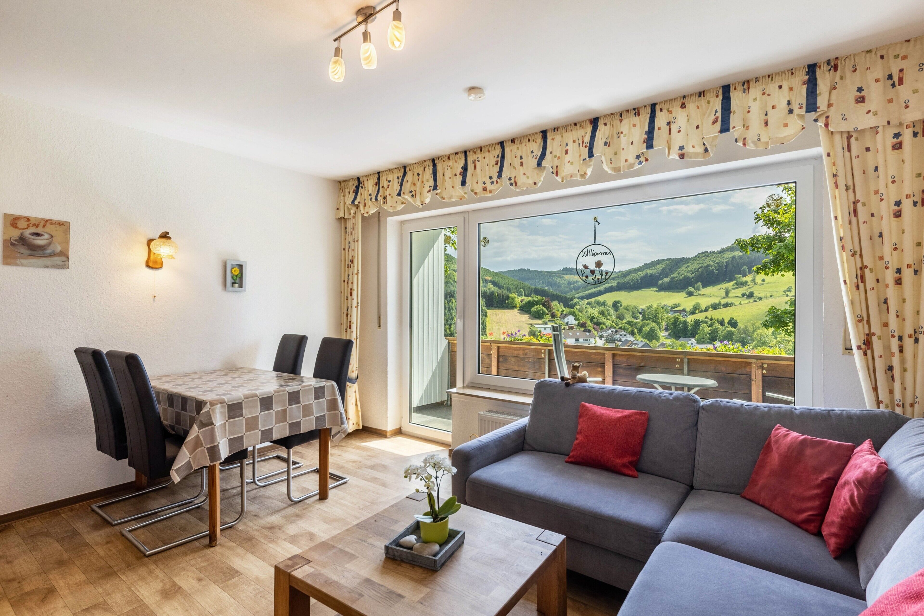 Tv och ett bordtennisbord