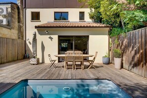 Outdoor dining - Beautiful house in Le Bouscat with pool & parking (Le Bouscat)