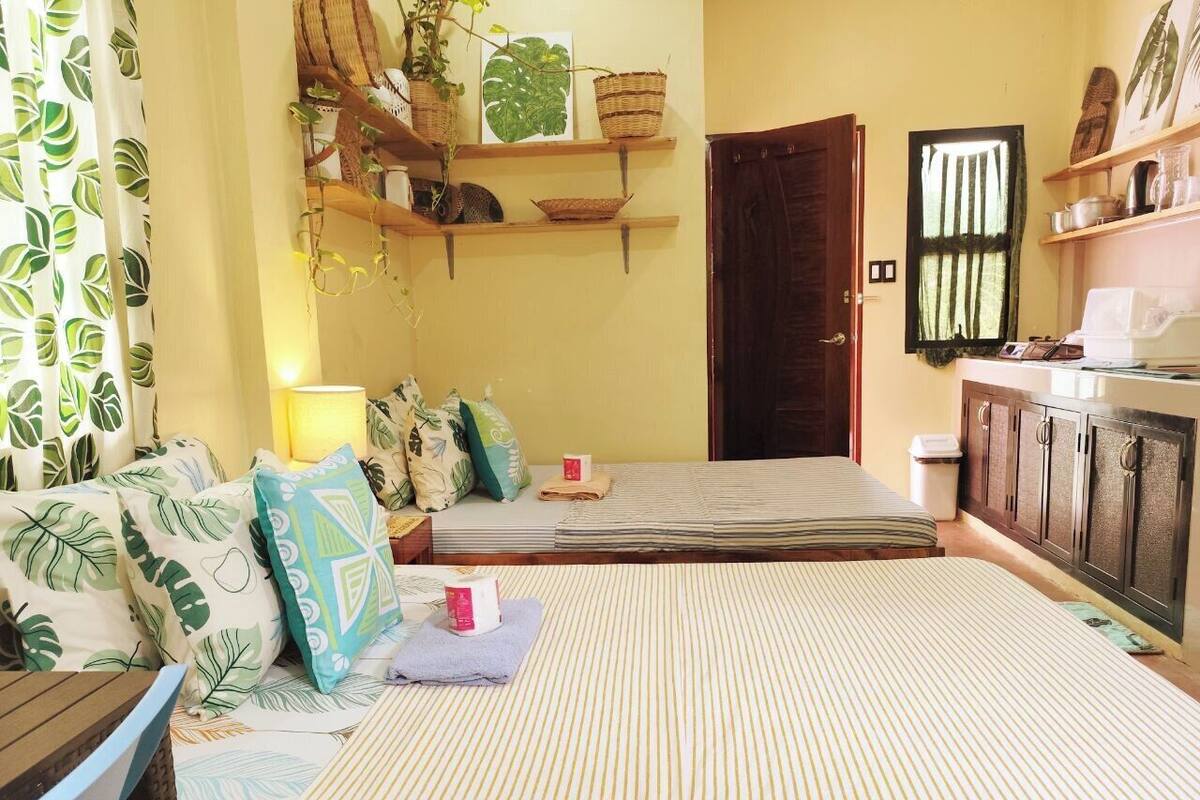 家庭开间, 花园景观 | 办公桌、笔记本电脑工作区、免费 WiFi、特色装修