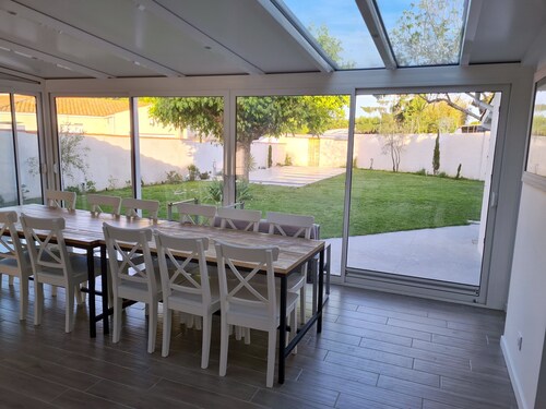 Spacious villa with large pool and gardens, sleeps 6 to 12