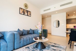 Leilighet, 1 kingsize-seng, ikke-røyk | Oppholdsområde