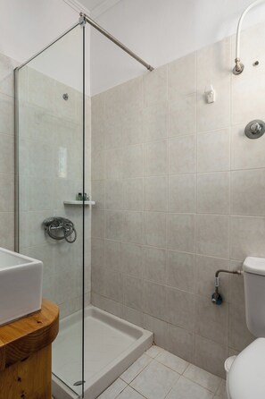 シャワー、ヘアドライヤー、タオル