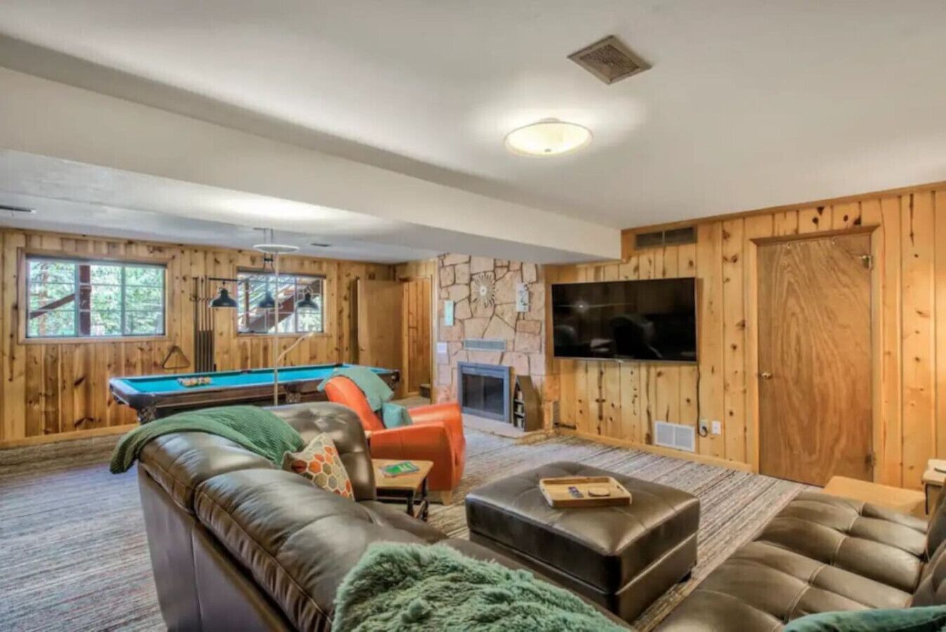 Télévision, cheminée, livres