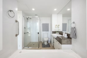 Hair dryer, towels