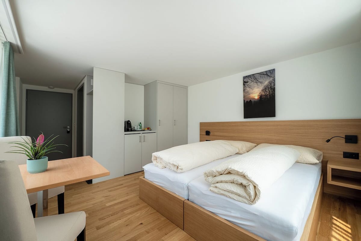 Double Room, Mountain View | Premium bedding, down comforters, memory foam beds