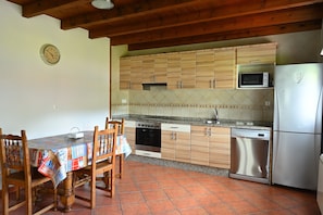 Fridge, microwave, dishwasher, coffee/tea maker