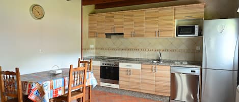 Fridge, microwave, dishwasher, coffee/tea maker