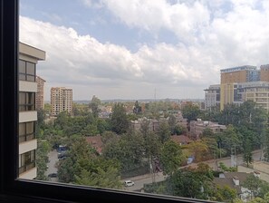 Luxury-Apartment, Balkon, Stadtblick | Ausblick vom Zimmer