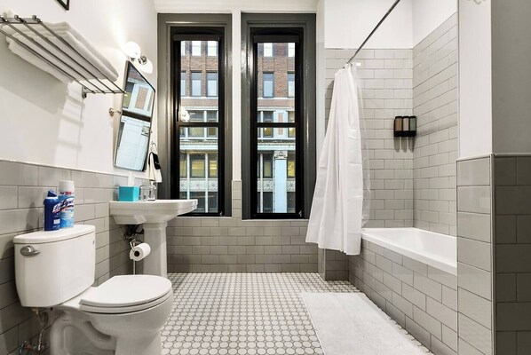 Hair dryer, towels