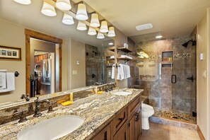 Hair dryer, towels