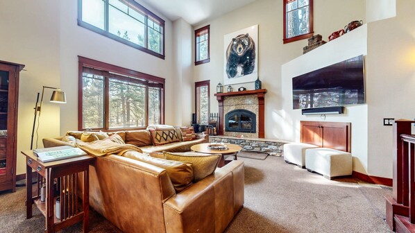 TV, fireplace, DVD player