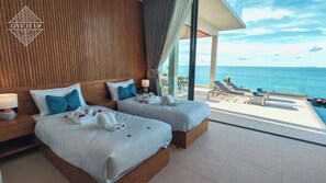 Deluxe Villa, 4 Bedrooms, Ocean View | In-room safe, individually decorated, individually furnished, desk - Santi Pura Villas (Koh Samui)
