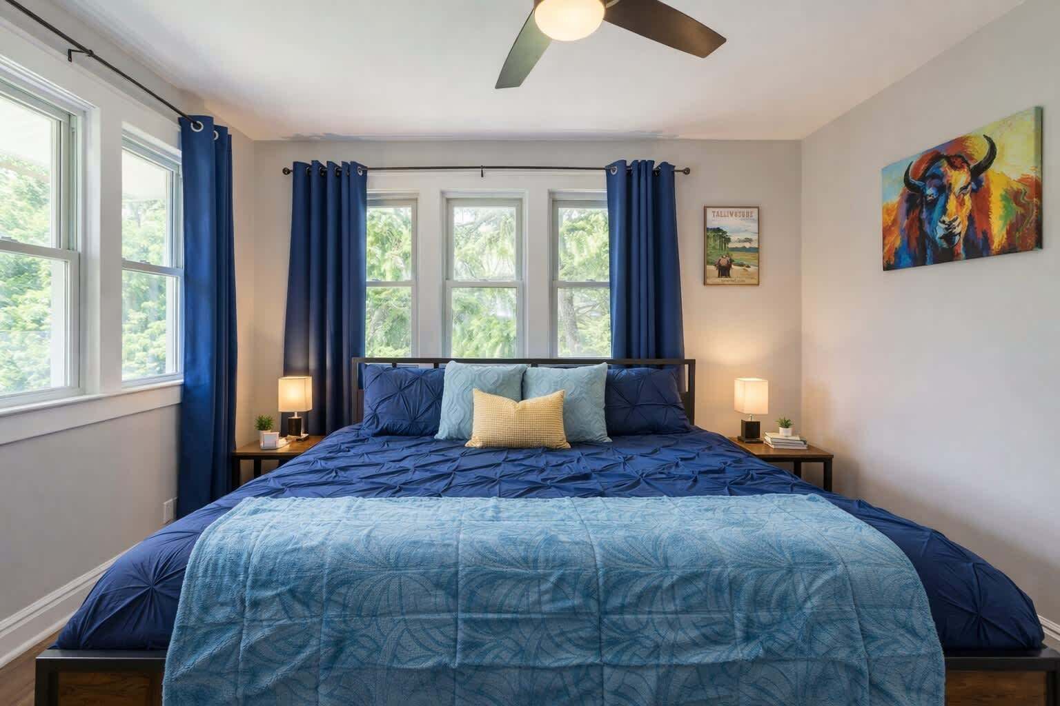 4 bedrooms, iron/ironing board, travel crib, WiFi