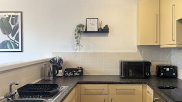 Microwave, oven, stovetop, paper towels