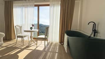 Luxury Room, 1 King Bed, Bathtub, Mountain View | Desk, laptop workspace, free WiFi