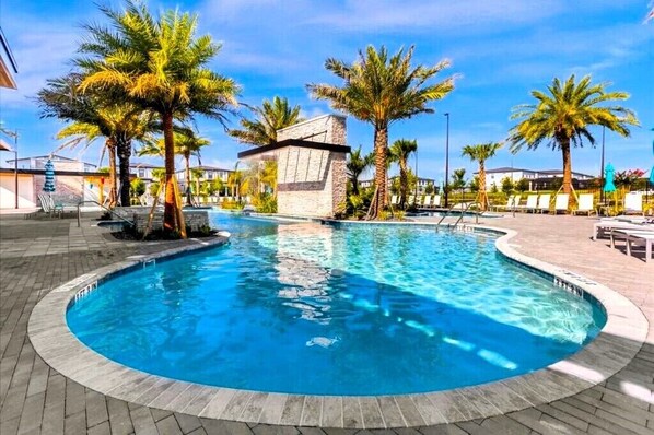 A heated pool