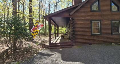 Camp Valentine- charming 3 bedroom cabin with hot tub and fireplace in private setting