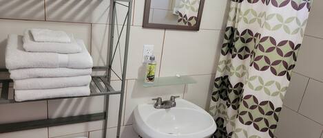 淋浴設備、風筒、提供毛巾、番梘