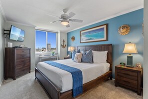 1 bedroom, desk, iron/ironing board, travel cot - Stunning Ocean & Harbor views - F205 North Coast Village (Oceanside)