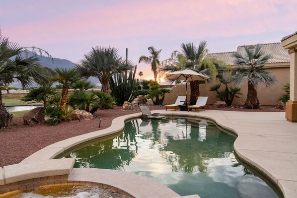 Outdoor pool, a heated pool