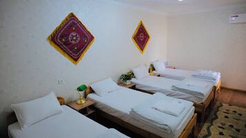 Quadruple Room, Lanai | Egyptian cotton sheets, premium bedding, laptop workspace